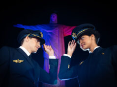 Air France celebra 90 anos no topo do Corcovado