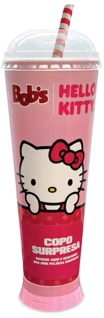 Bob’s amplia parceria com Hello Kitty e lança Copo Surpresa bobs e hello kitty unidos